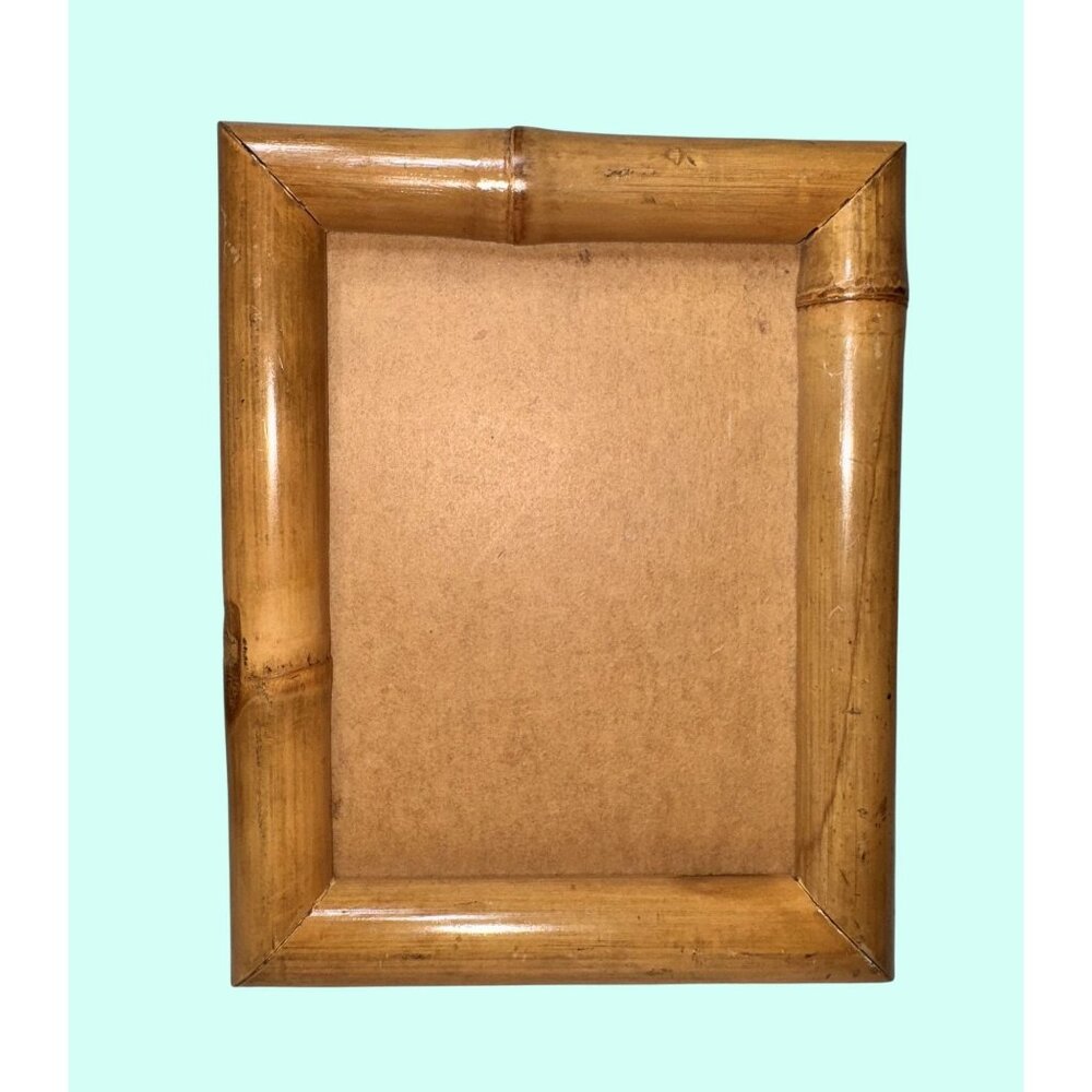Bamboo Wood Picture Frame 8x10 Vintage Rustic Look Hawaii tiki